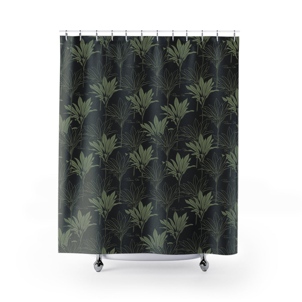 Kī Shower Curtain (Gray/Sage)