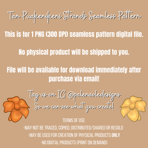 Tan Puakenikeni Strands Seamless Pattern