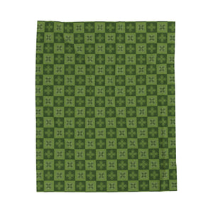 Ulu Quilt Velveteen Plush Blanket (Light Green)