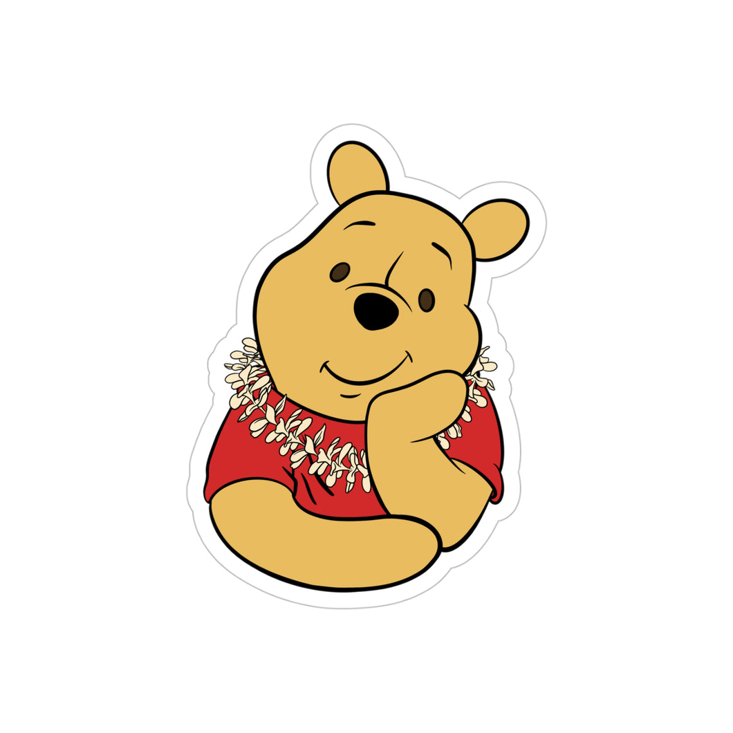 Makapu’u Bear Transparent Sticker (Lei)