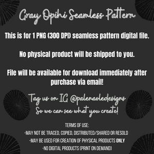 Gray Opihi Seamless Pattern