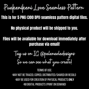 Puakenikeni Love Seamless Pattern (5 Files Included)