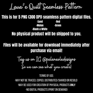 EXCLUSIVE Laua’e Quilt Seamless Pattern (5 Files included)