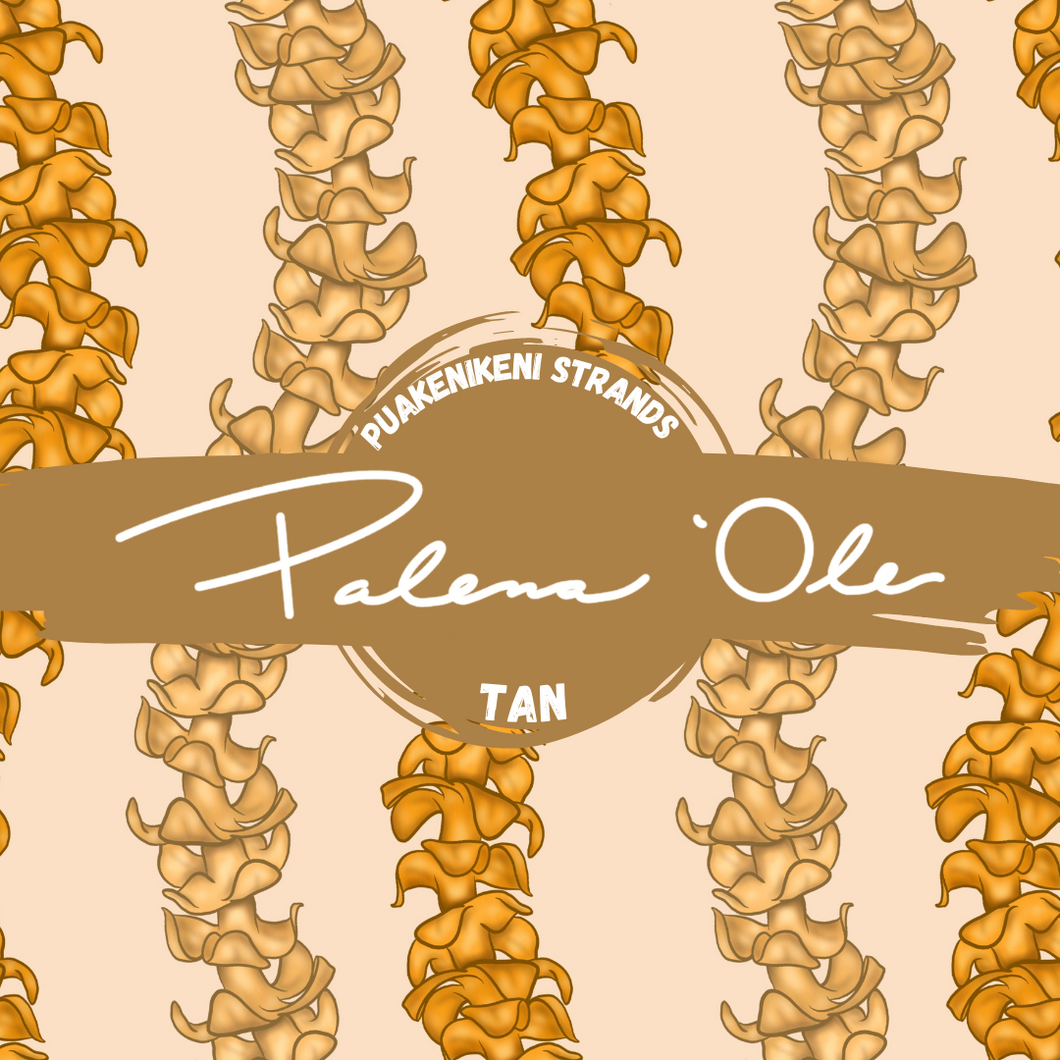 Tan Puakenikeni Strands Seamless Pattern