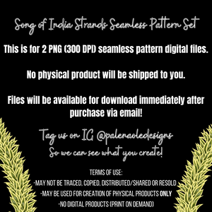 Song of India Strands Seamless Pattern Set (2 Files included)