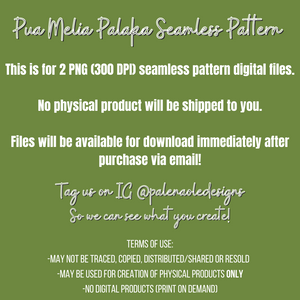 EXCLUSIVE Pua Melia Palaka Seamless Pattern (2 Files included)