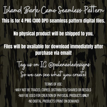 Load image into Gallery viewer, EXCLUSIVE Island Bark Camo Seamless Pattern (4 Files included)

