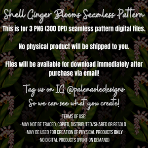 EXCLUSIVE Shell Ginger Blooms Seamless Pattern (3 Files included)