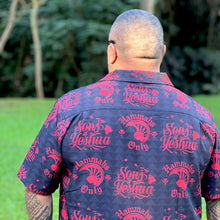 Load image into Gallery viewer, Sons of Yeshua Aloha Shirt (Black &amp; Red)
