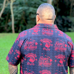 Sons of Yeshua Aloha Shirt (Black & Red)