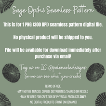 Load image into Gallery viewer, Sage Opihi Seamless Pattern
