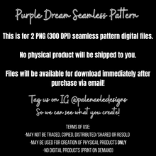 Load image into Gallery viewer, EXCLUSIVE Purple Dream Seamless Pattern (2 Files included)
