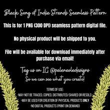 Load image into Gallery viewer, Black Song of India Strands Seamless Pattern
