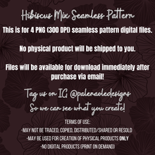 Load image into Gallery viewer, EXCLUSIVE Hibiscus Mix Seamless Pattern (4 Files included)
