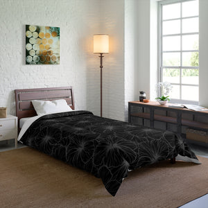 Hibiscus Comforter (Gray)