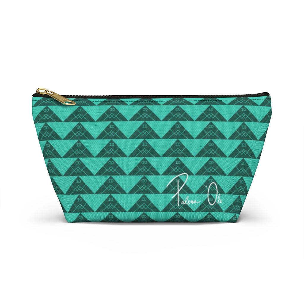 ‘Io Script Accessory Pouch w T-bottom (Teal)