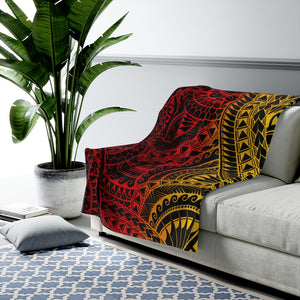 Tribal Velveteen Plush Blanket (Reggae)