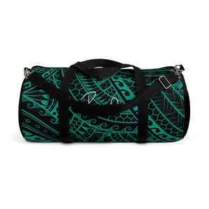 Tribal Script Duffel Bag (Teal)