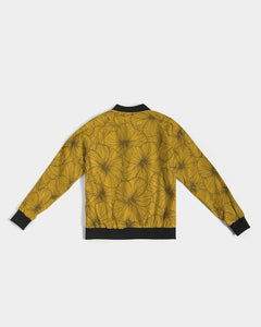 Hibiscus Women's Bomber Jacket (Yellow)