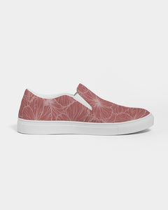 Hibiscus Women's Slip-On Canvas Shoe (Light Pink)