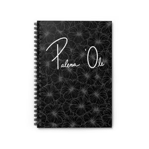Hibiscus Spiral Notebook - Ruled Line (Gray)