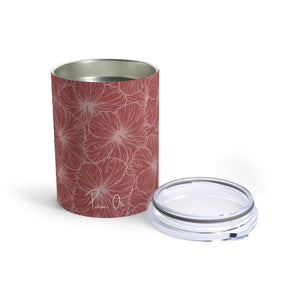 Hibiscus Tumbler Cup 10oz (Light Pink)