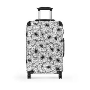 Hibiscus Cabin Suitcase (B&W)