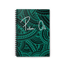 Load image into Gallery viewer, Tribal Spiral Notebook - Ruled Line (Teal)
