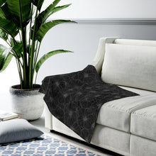 Load image into Gallery viewer, Hibiscus Velveteen Plush Blanket (Gray)

