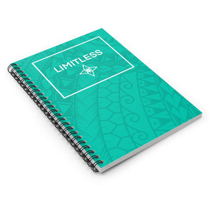 Tribal LIMITLESS Square Spiral Notebook - Ruled Line (Teal)