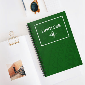 Tribal LIMITLESS Square Spiral Notebook - Ruled Line (Green)