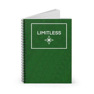 Tribal LIMITLESS Square Spiral Notebook - Ruled Line (Green)