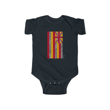Load image into Gallery viewer, Kanaka Kollection Tribal Flag Infant Fine Jersey Bodysuit (Y&amp;G)
