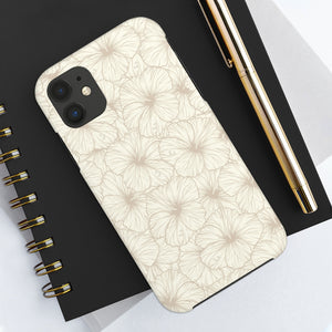 Hibiscus Phone Case (Off White)
