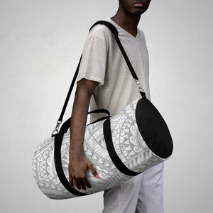 Tribal Script Duffel Bag (White)