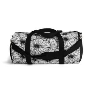 Hibiscus Duffel Bag (B&W)