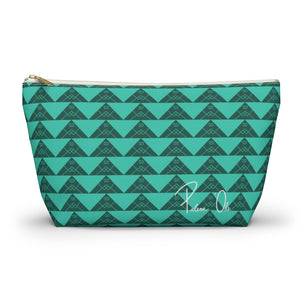 ‘Io Script Accessory Pouch w T-bottom (Teal)