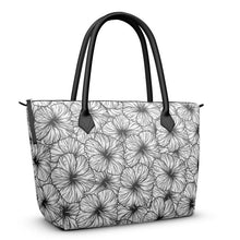 Load image into Gallery viewer, Hibiscus Handbag (B&amp;W)
