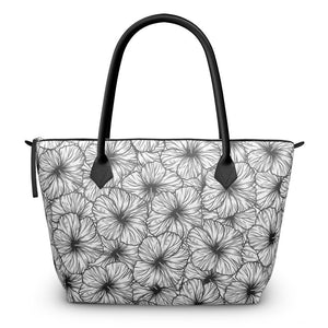 Hibiscus Handbag (B&W)