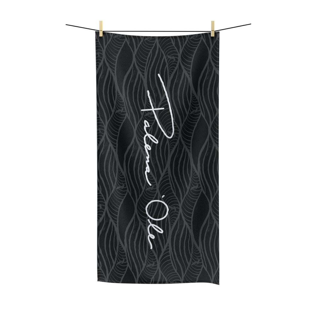 NALU Polycotton Script Towel (Gray)