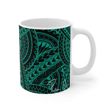 Load image into Gallery viewer, Tribal Graphic Mug 11oz (Teal)
