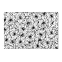 Load image into Gallery viewer, Hibiscus Area Rug (B&amp;W)

