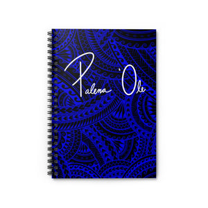 Tribal Spiral Notebook - Ruled Line (Royal Blue)