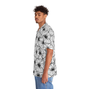 Hibiscus Aloha Shirt (B&W)