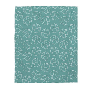 Puakenikeni Velveteen Plush Blanket (Blue)