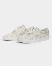 Load image into Gallery viewer, Hibiscus Women&#39;s Lace Up Canvas Shoe (Off White)
