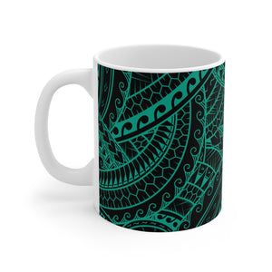 Tribal Graphic Mug 11oz (Teal)
