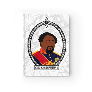 Tribal King Kamehameha V Journal - Ruled Line (White)