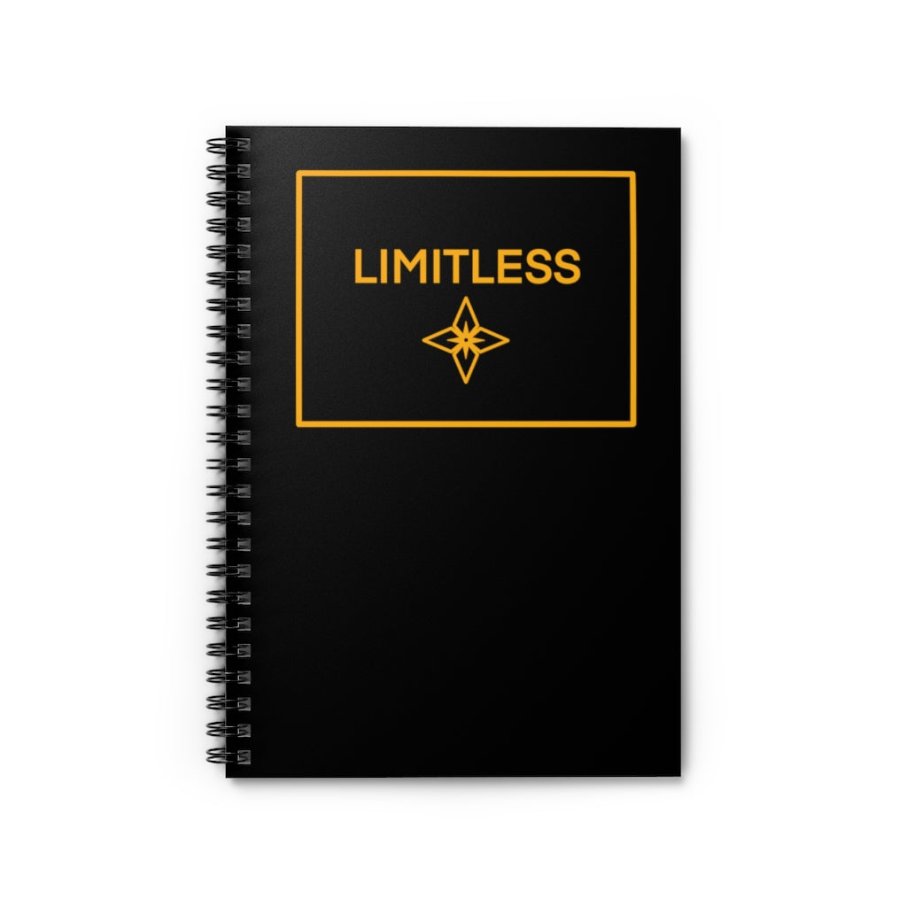 Yellow LIMITLESS Square Spiral Notebook - Ruled Line