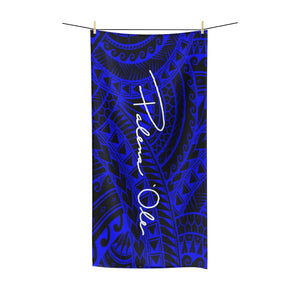 Tribal Polycotton Towel (Royal Blue)